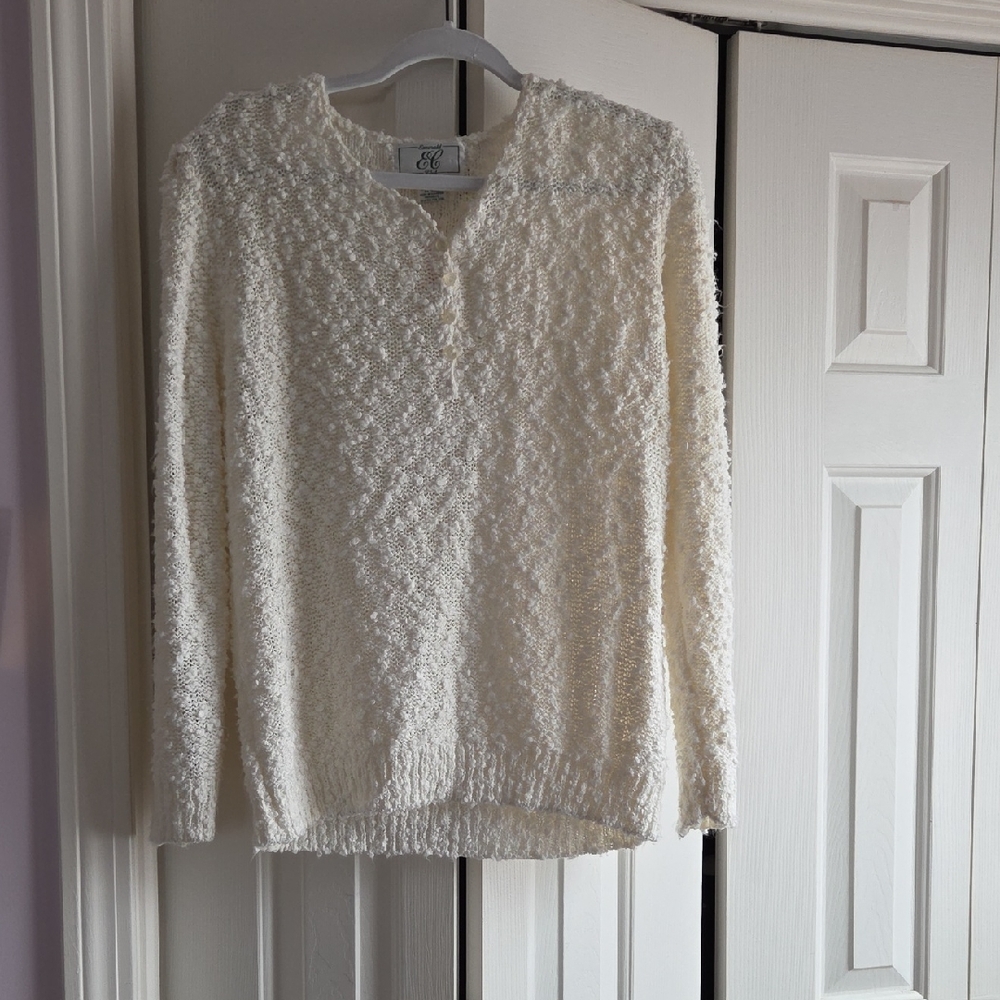 Vintage Emerald Club Textured Sweater